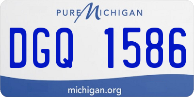 MI license plate DGQ1586