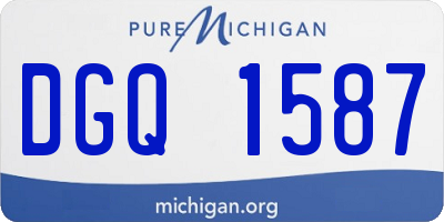 MI license plate DGQ1587