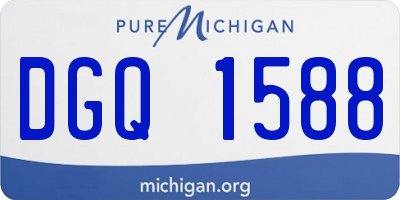 MI license plate DGQ1588