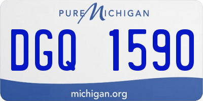MI license plate DGQ1590