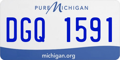 MI license plate DGQ1591