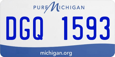 MI license plate DGQ1593