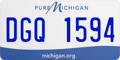 MI license plate DGQ1594