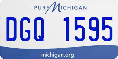 MI license plate DGQ1595