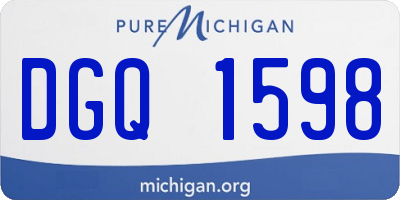 MI license plate DGQ1598