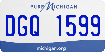 MI license plate DGQ1599