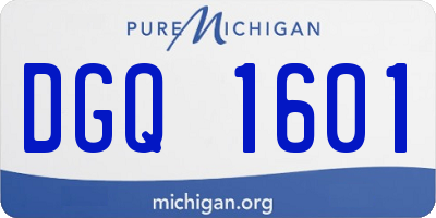 MI license plate DGQ1601