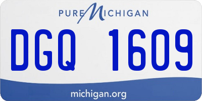 MI license plate DGQ1609