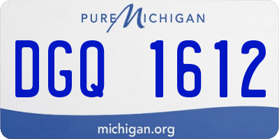 MI license plate DGQ1612