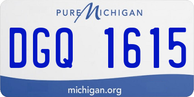 MI license plate DGQ1615