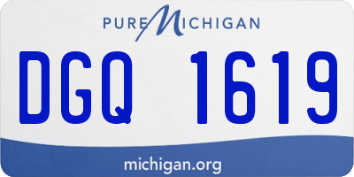 MI license plate DGQ1619
