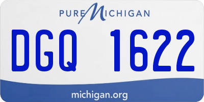 MI license plate DGQ1622