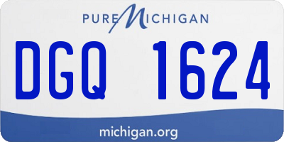 MI license plate DGQ1624