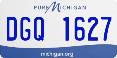 MI license plate DGQ1627
