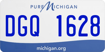 MI license plate DGQ1628