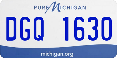 MI license plate DGQ1630