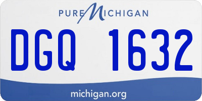 MI license plate DGQ1632