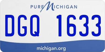 MI license plate DGQ1633