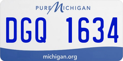 MI license plate DGQ1634