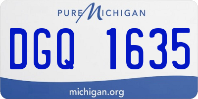 MI license plate DGQ1635