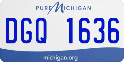 MI license plate DGQ1636