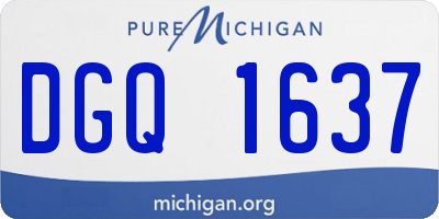 MI license plate DGQ1637