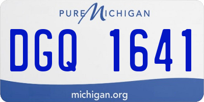 MI license plate DGQ1641