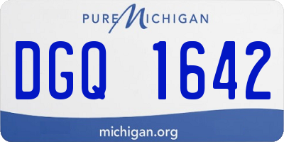 MI license plate DGQ1642