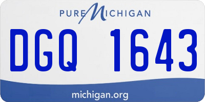 MI license plate DGQ1643