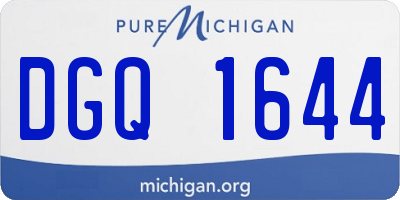 MI license plate DGQ1644