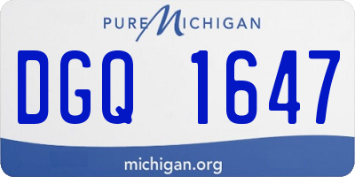 MI license plate DGQ1647