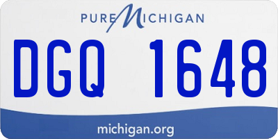 MI license plate DGQ1648