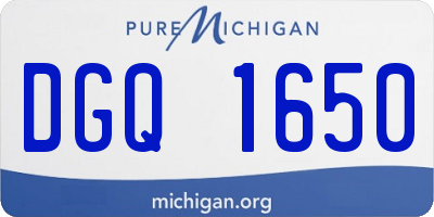 MI license plate DGQ1650
