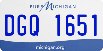 MI license plate DGQ1651
