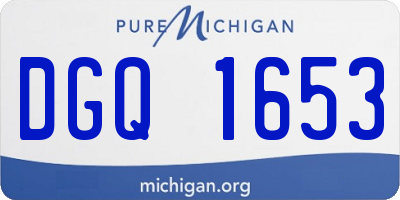 MI license plate DGQ1653