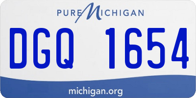 MI license plate DGQ1654