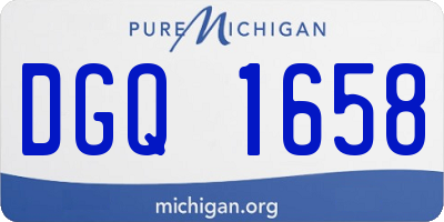 MI license plate DGQ1658