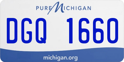 MI license plate DGQ1660