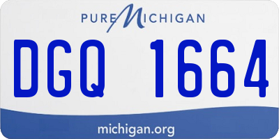 MI license plate DGQ1664