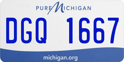 MI license plate DGQ1667