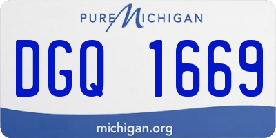 MI license plate DGQ1669