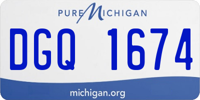MI license plate DGQ1674