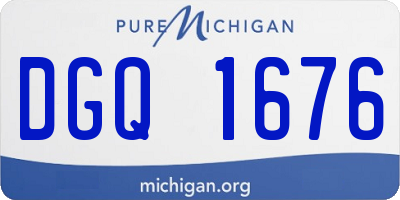 MI license plate DGQ1676