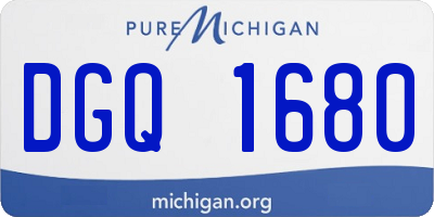 MI license plate DGQ1680