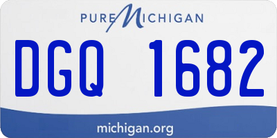 MI license plate DGQ1682