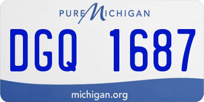 MI license plate DGQ1687