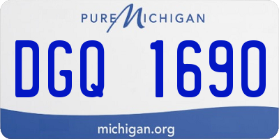 MI license plate DGQ1690
