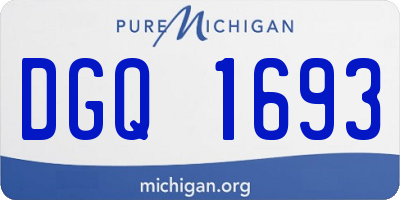 MI license plate DGQ1693