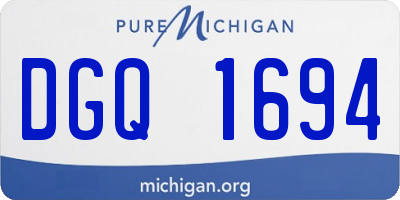 MI license plate DGQ1694