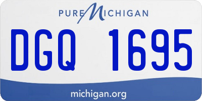 MI license plate DGQ1695